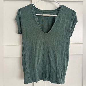We The Free Green V-Neck Tee